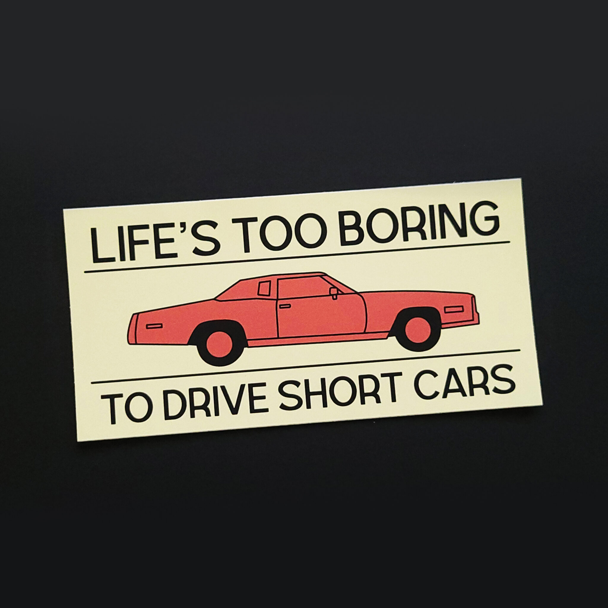 Boring Car Sticker