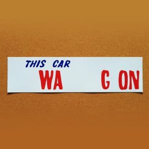 This car WA G ON sticker