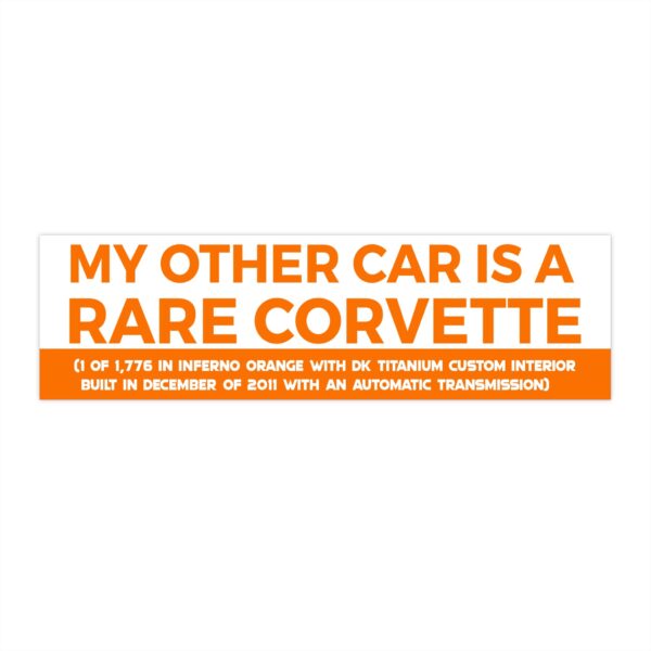 Rare Corvette Sticker Version II Remastered
