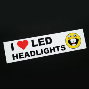 I Heart LED Headlights Sticker