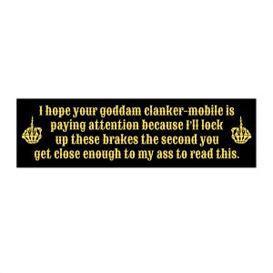 Clanker Tailgating Sticker TBL