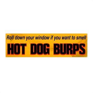 Hot Dog Burps Sticker
