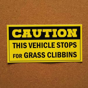 GRASS CLIBBINS Sticker TBL