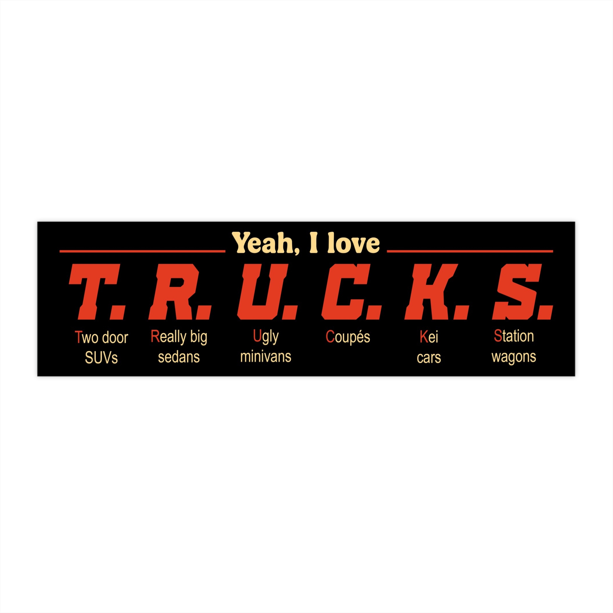 I love trucks Sticker - Image 2