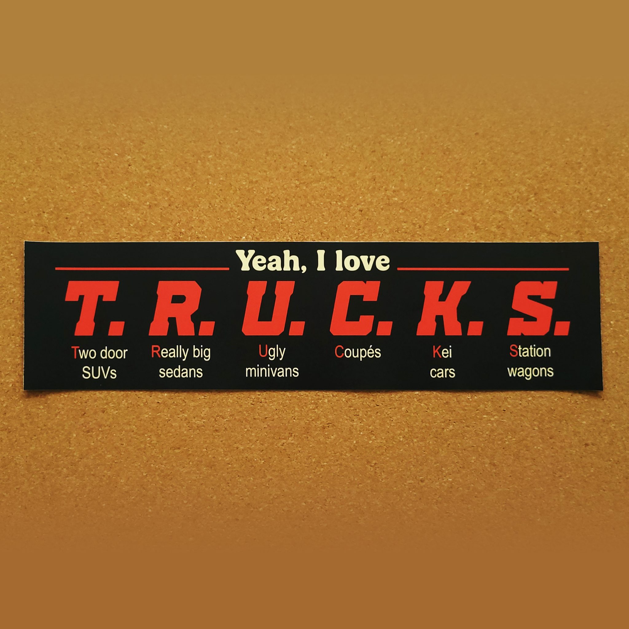 I love trucks Sticker